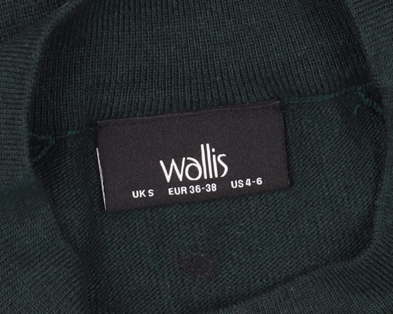 Wallis Women's Green Pullover Jumper, Size S, High Neck
