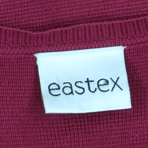 Eastex Women's Red V-Neck Cardigan Size 12