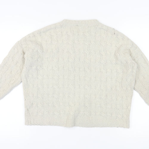 Divided Women's Ivory Cable-Knit Pullover Jumper