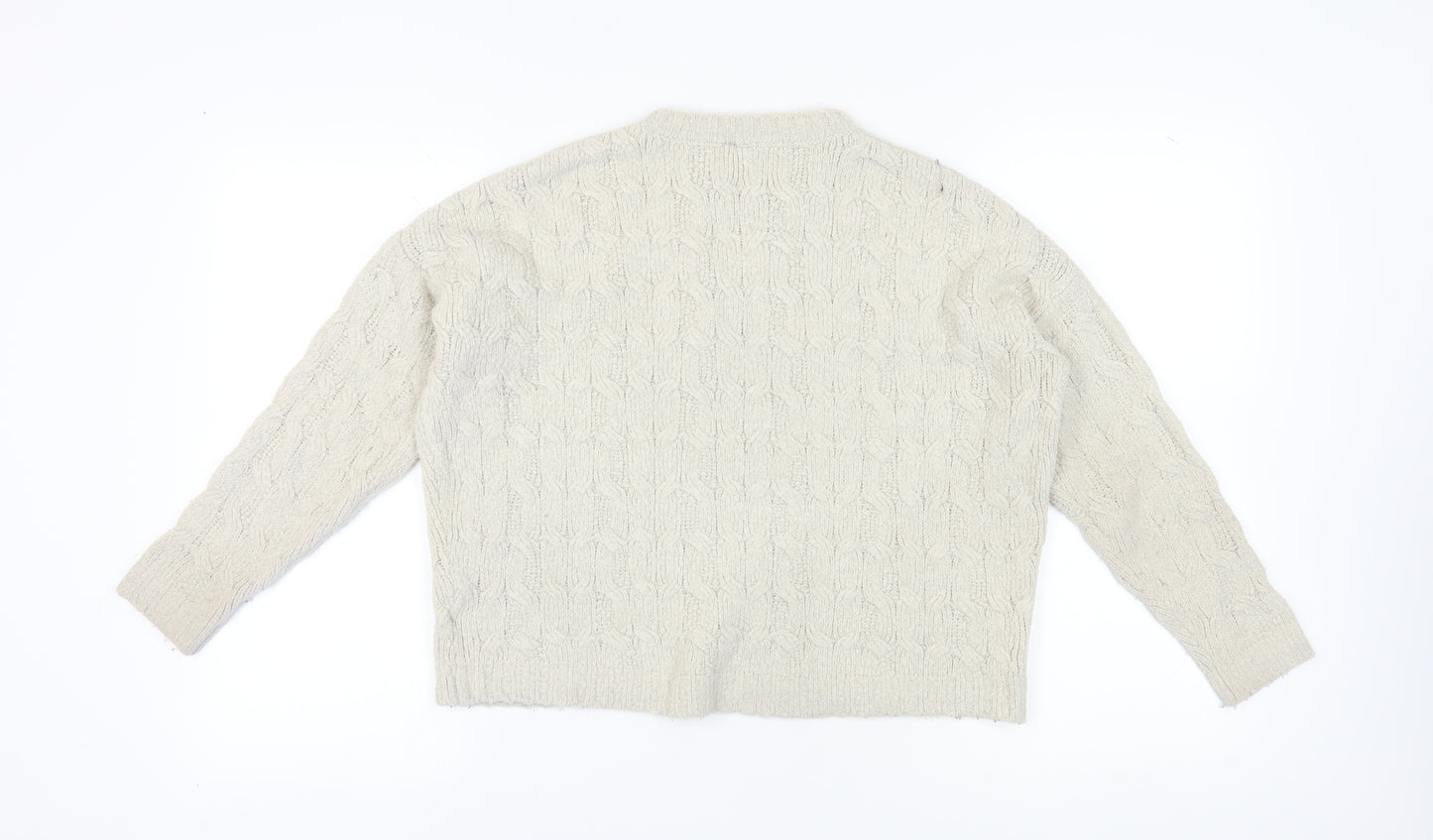 Divided Women's Ivory Cable-Knit Pullover Jumper