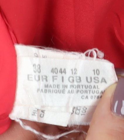 SKILA Women's Red Ski Jacket, Size 10, Long Hooded