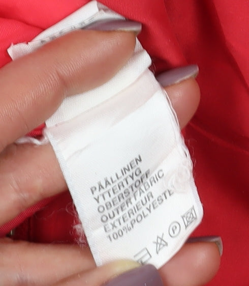 SKILA Women's Red Ski Jacket, Size 10, Long Hooded