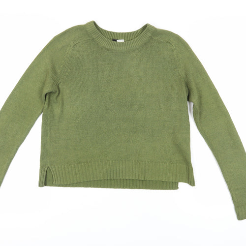 H&M Women's Green XS Crew Neck Pullover Jumper