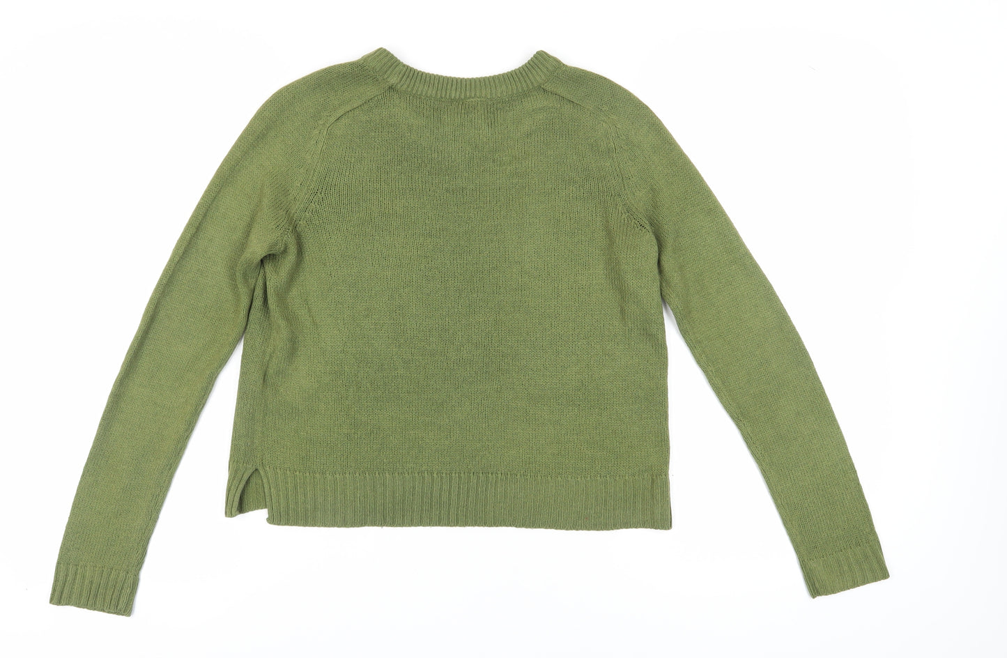 H&M Women's Green XS Crew Neck Pullover Jumper