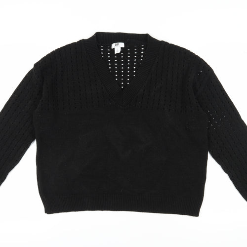 Dorothy Perkins Women's Black V-Neck Pullover Jumper