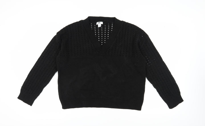 Dorothy Perkins Women's Black V-Neck Pullover Jumper