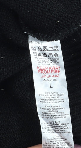 Dorothy Perkins Women's Black V-Neck Pullover Jumper