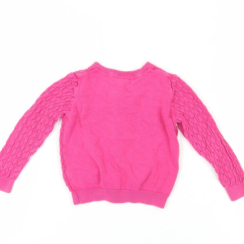 Mini Club Pink Cardigan Unisex 18-24M Cotton Knit