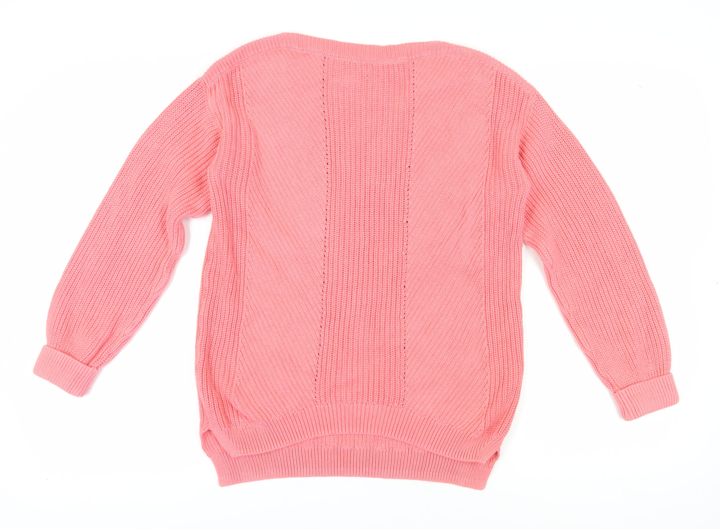Marks and Spencer Women's Pink Cotton Pullover Jumper M