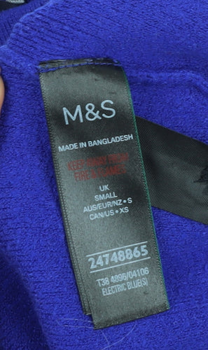 Marks and Spencer Women's Blue Pullover Jumper Size S
