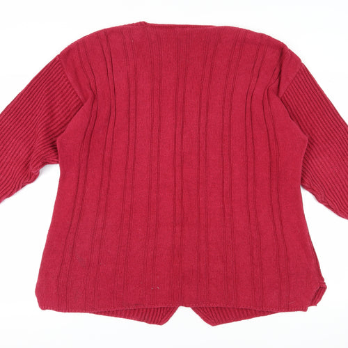 Next Women's Red Cardigan Large Cotton Knit