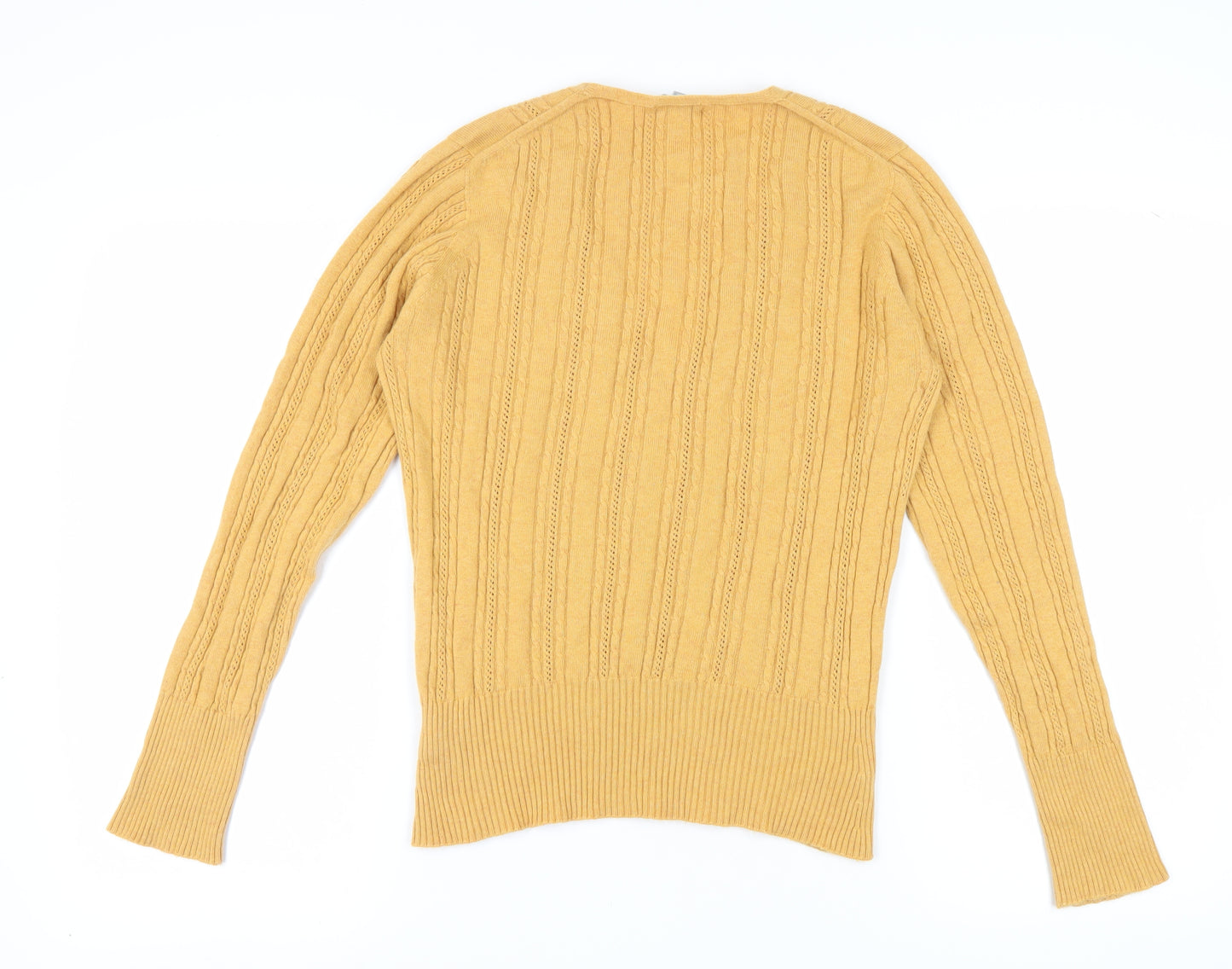 Per Una Women's Classic Yellow V-Neck Pullover Jumper Size 16
