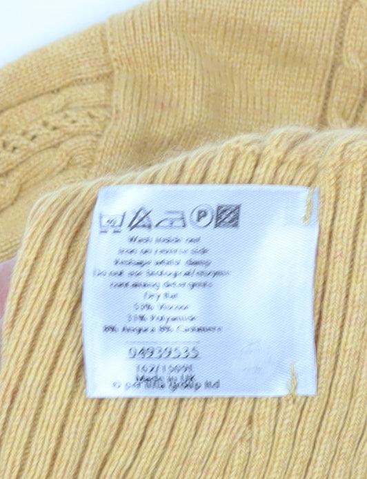 Per Una Women's Classic Yellow V-Neck Pullover Jumper Size 16