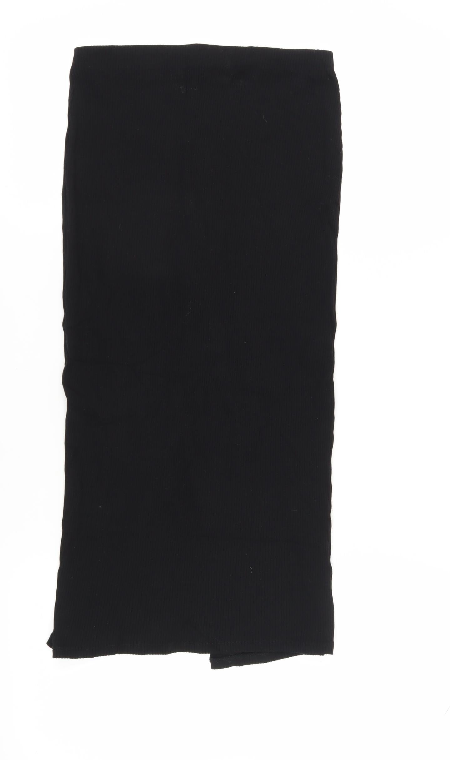 ASOS Women's Black Size 10 Pencil Skirt with Button Accent