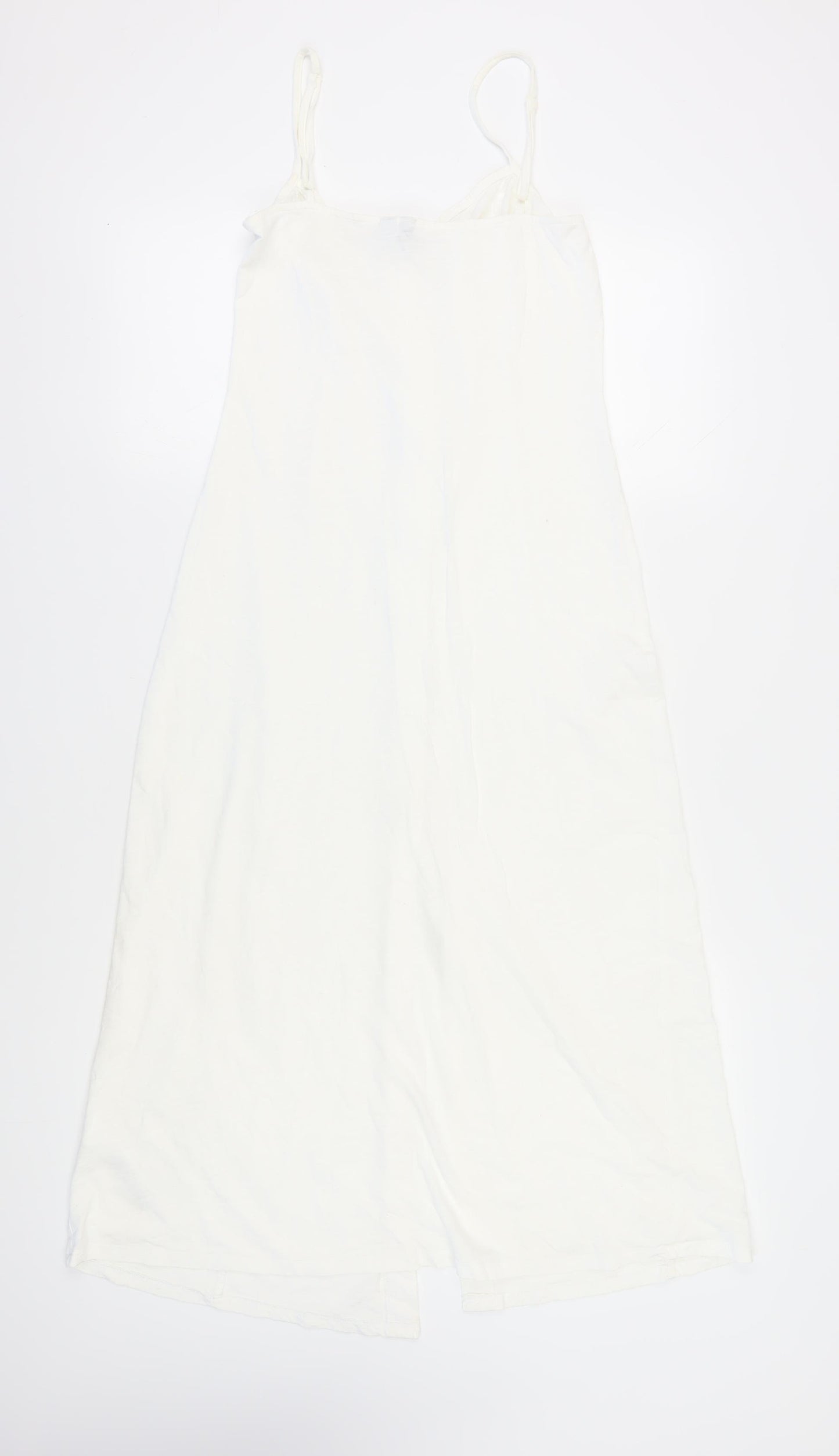 ASOS Women's White Slip Dress UK 10 Button Midi