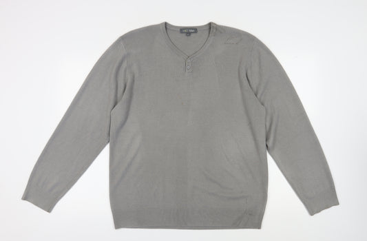 Marks and Spencer Men's Grey XL Henley Jumper