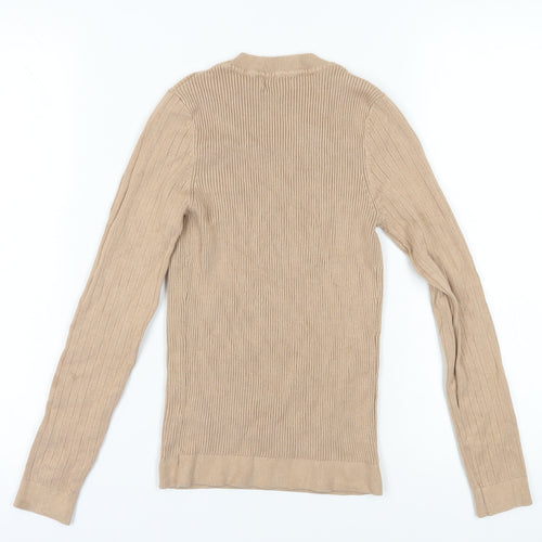 New Look Women's Beige Crew Neck Knit Pullover Size 12