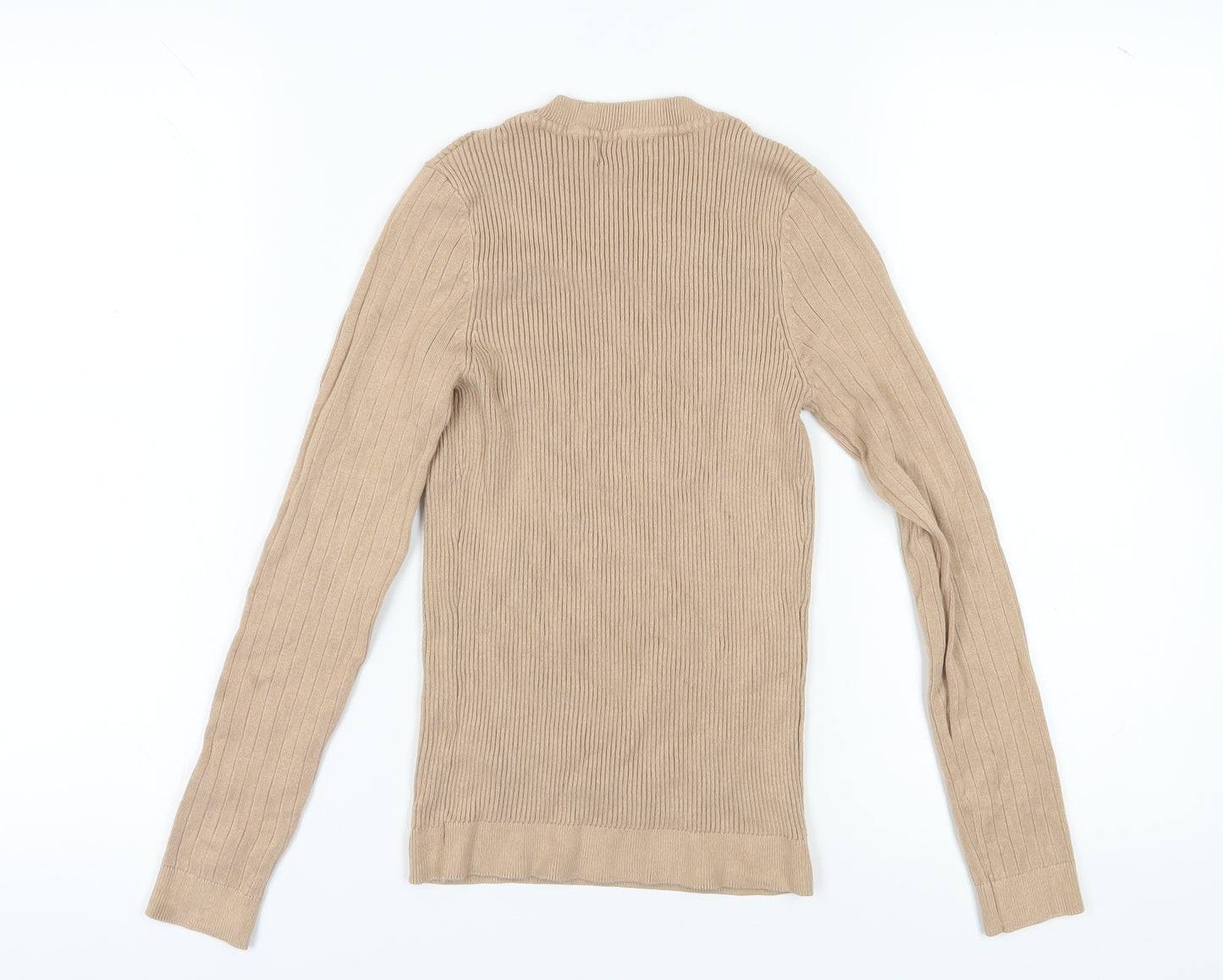 New Look Women's Beige Crew Neck Knit Pullover Size 12