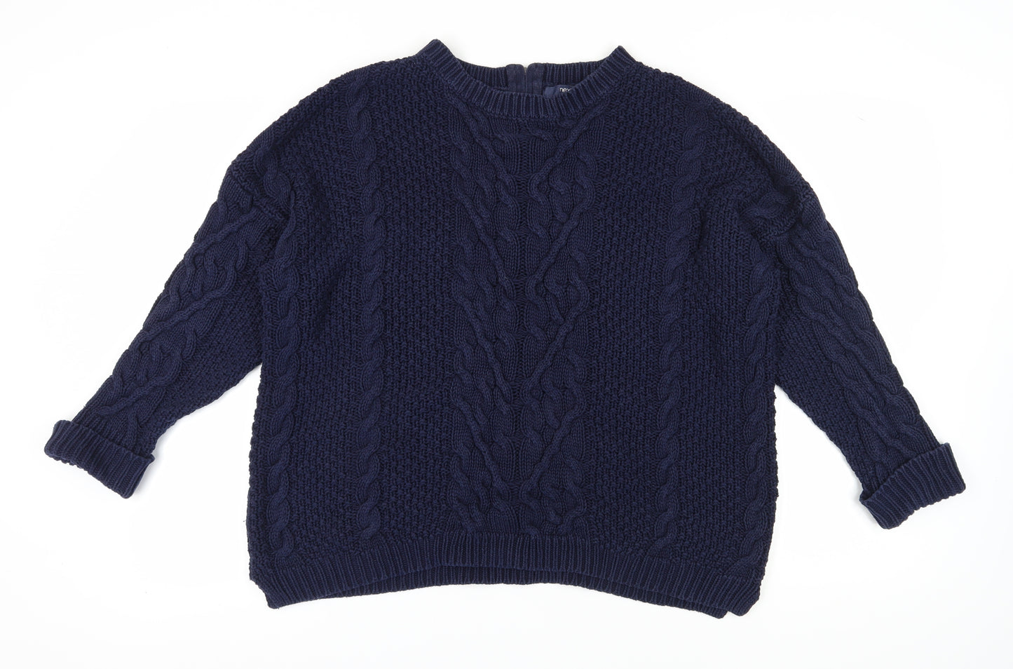 Next Women's Blue XL Cable Knit Pullover Jumper