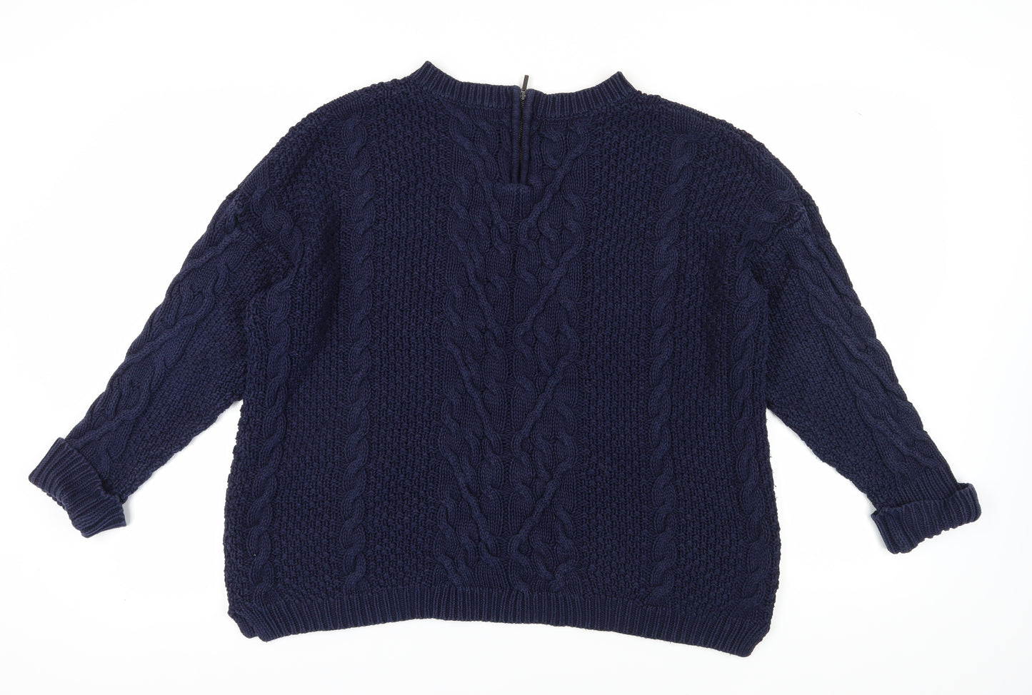 Next Women's Blue XL Cable Knit Pullover Jumper