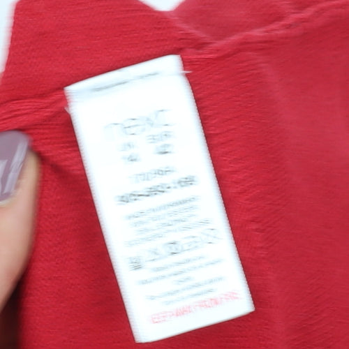 NEXT Women's Red Fair Isle Jumper Size 14 Winter Warmth