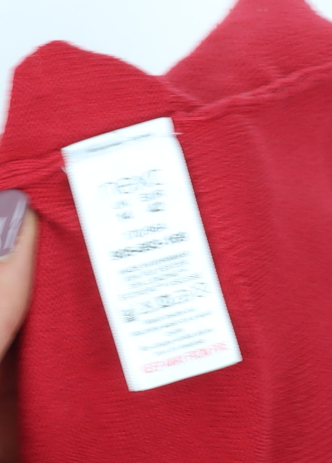NEXT Women's Red Fair Isle Jumper Size 14 Winter Warmth