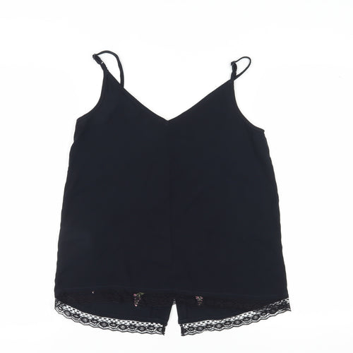 Warehouse Women's Black Camisole with Embroidery Size 10