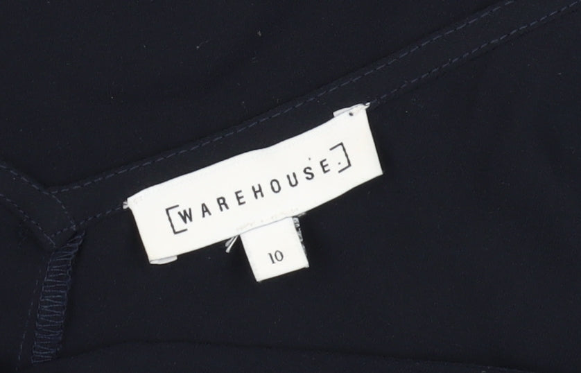 Warehouse Women's Black Camisole with Embroidery Size 10