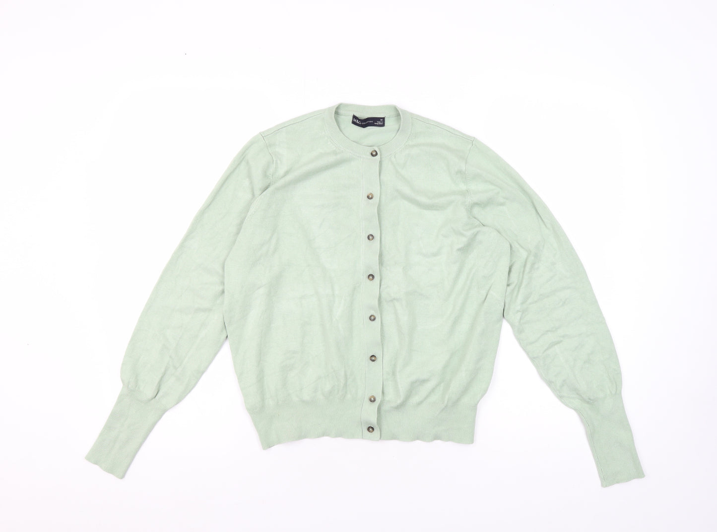 Marks and Spencer Women's Green Cardigan Size 14