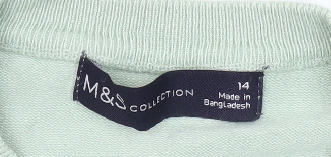 Marks and Spencer Women's Green Cardigan Size 14