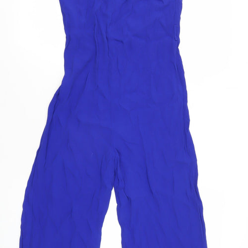 Zara Women's Blue Sleeveless Jumpsuit Size 6