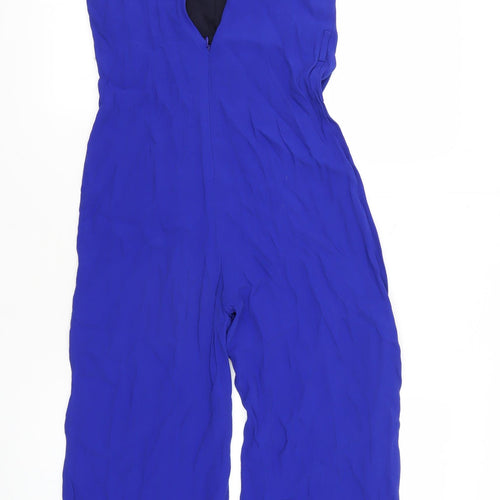Zara Women's Blue Sleeveless Jumpsuit Size 6