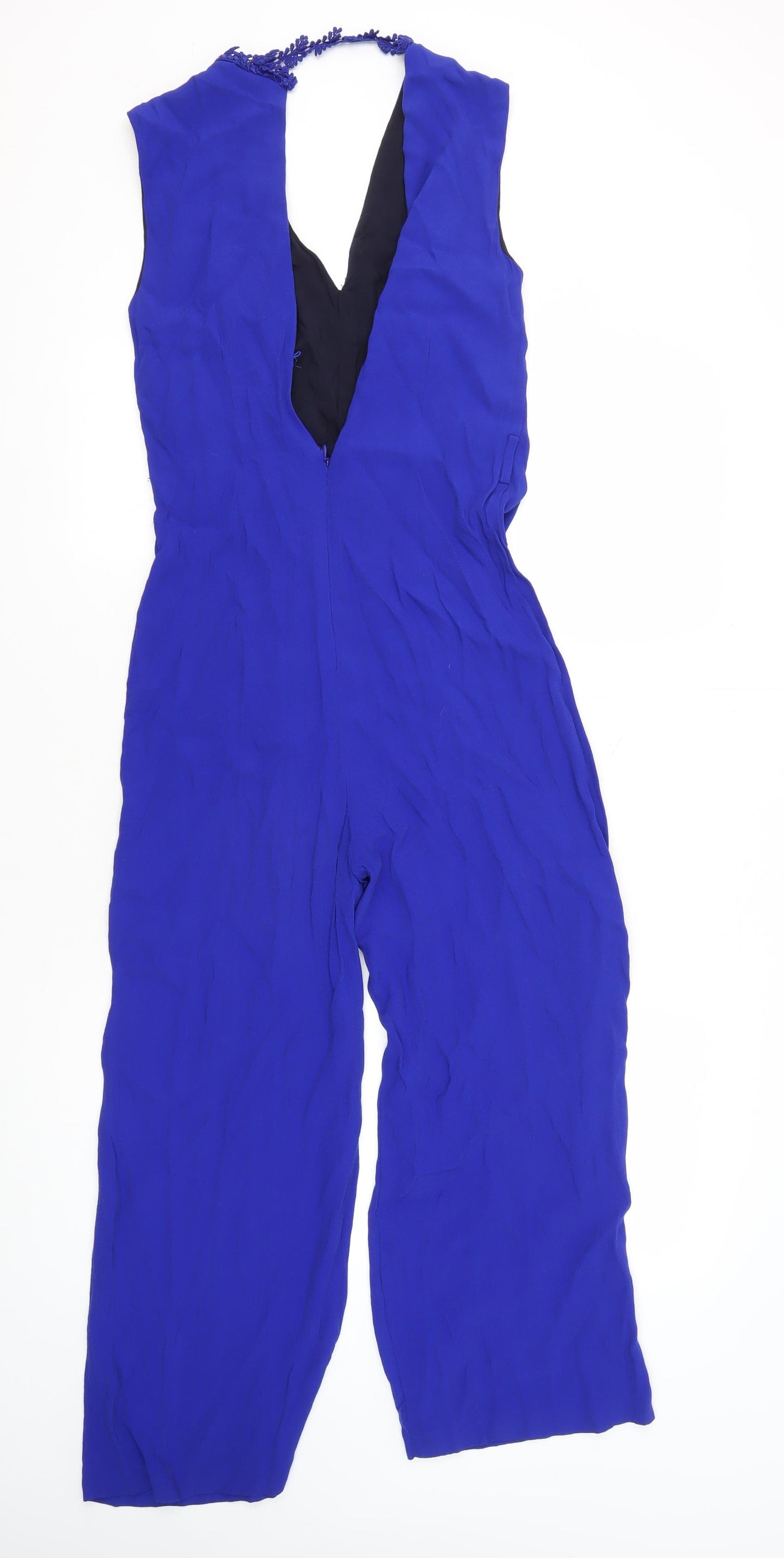 Zara Women's Blue Sleeveless Jumpsuit Size 6