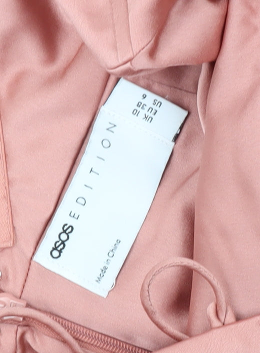 ASOS Women's Pink Strapless Long Dress Size 10