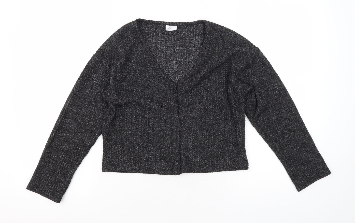 Zara Teens Black V-Neck Cardigan Long Sleeve