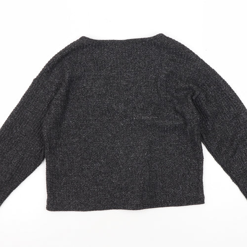 Zara Teens Black V-Neck Cardigan Long Sleeve
