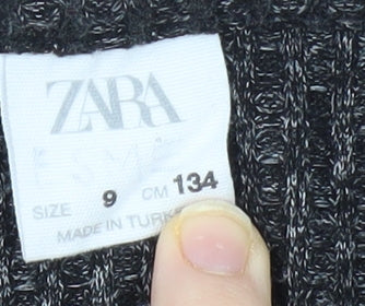 Zara Teens Black V-Neck Cardigan Long Sleeve