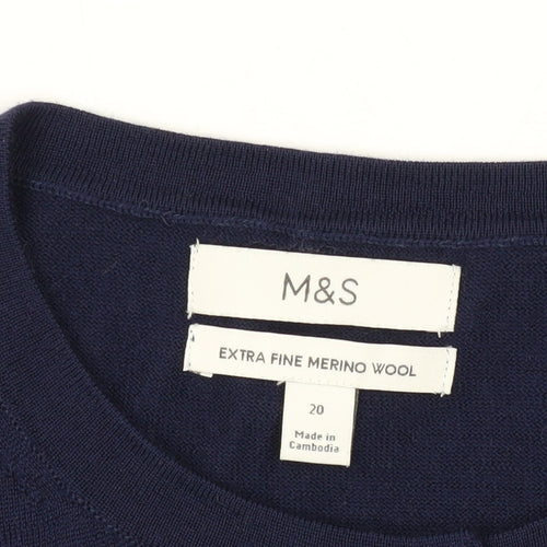 Marks & Spencer Women's Blue Cardigan Size 20