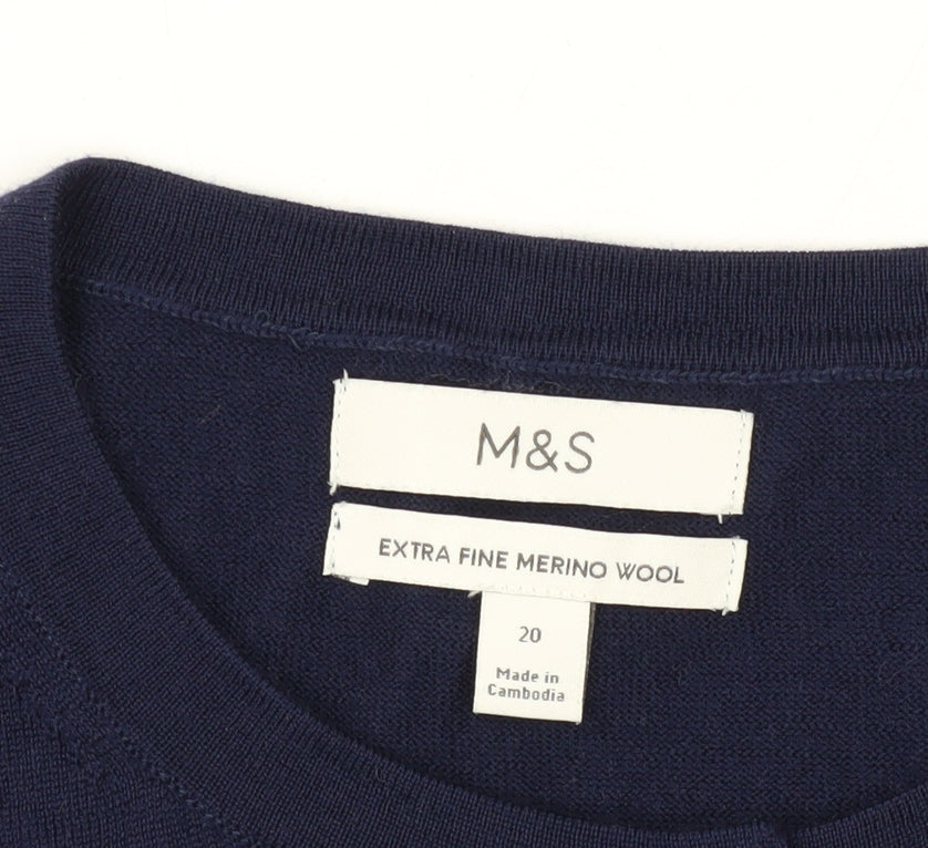 Marks & Spencer Women's Blue Cardigan Size 20