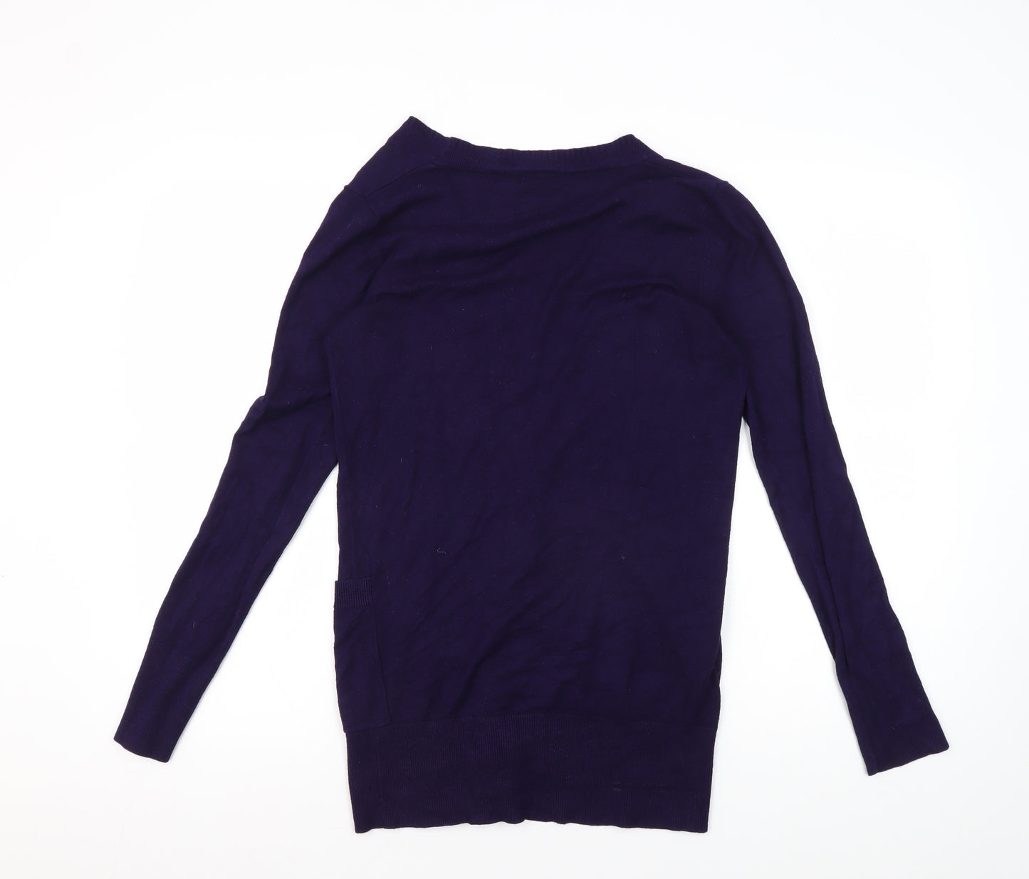 Topshop Women's Purple Cardigan Size 8 V-Neck Knit