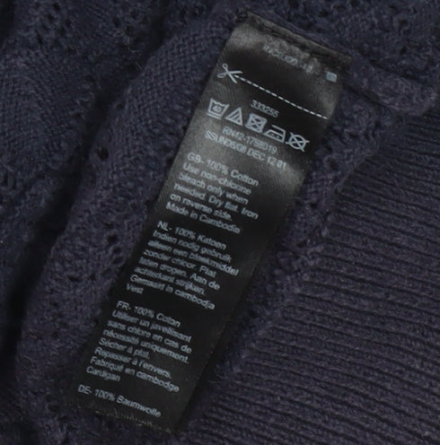 Monsoon Women's Blue Knit Cardigan Size M Button Detail