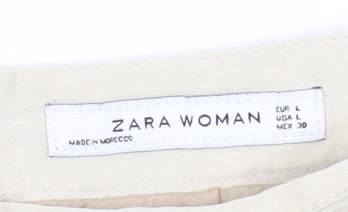 Zara Women's Beige Pencil Skirt, Size L, Business Casual