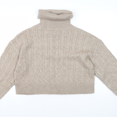 New Look Women's Beige Roll Neck Pullover Jumper Size L