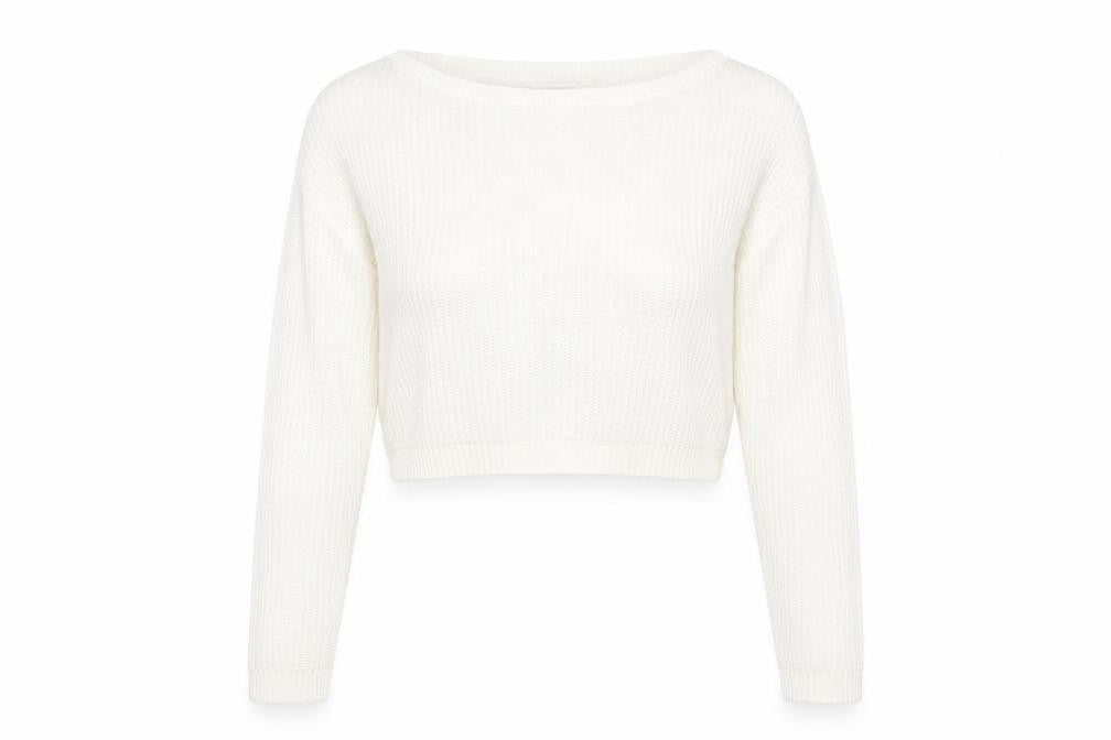 PRETTYLITTLETHING Women's White Pullover Jumper S