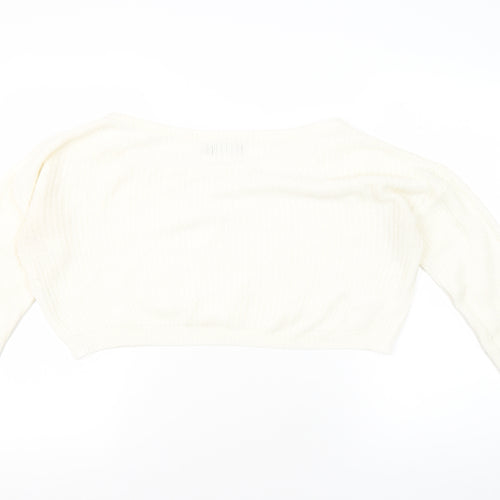 PrettyLittleThing Women's White Pullover Jumper S