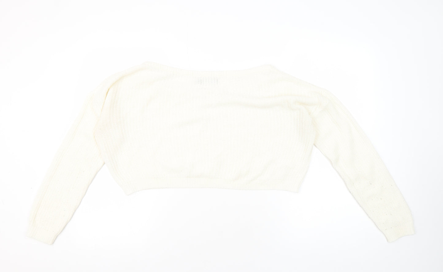 PrettyLittleThing Women's White Pullover Jumper S