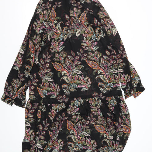 Warehouse Women's Black Paisley Dress Size 14