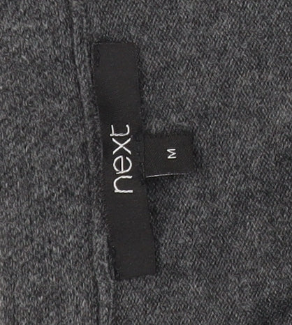 Next Women's Grey Cardigan Medium Knit Open Front