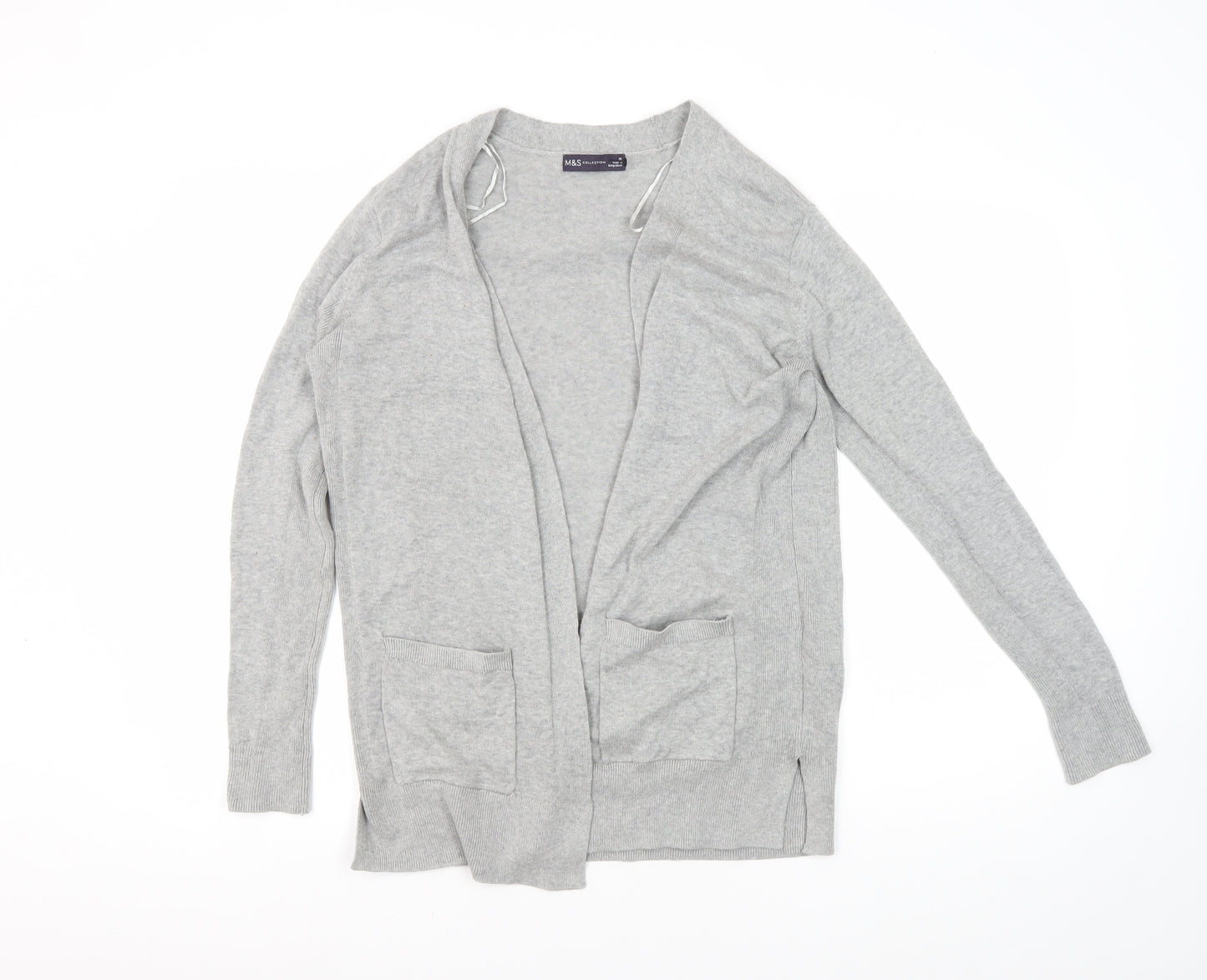 Marks and Spencer Women's Grey Cotton Cardigan Size 10