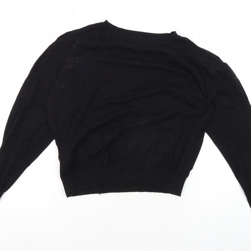 Mango Black Pullover Women's M Crew Neck Jumper